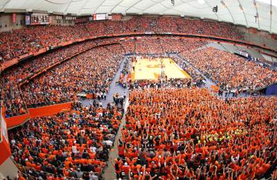 Bird's Eye View of Thousands of Syracuse Orange Basketball Fans Watching Game