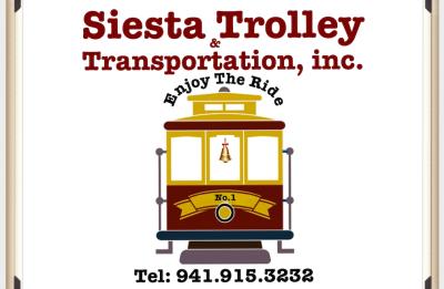 Siesta Trolley & Transportation Logo