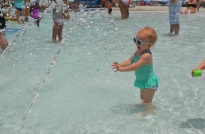 Have fun splashing water at the playground!