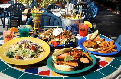 Indoor and outdoor dining.