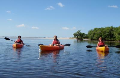 Kayakers at the Sandbar