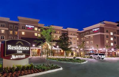 Residence Inn Gainesville at night