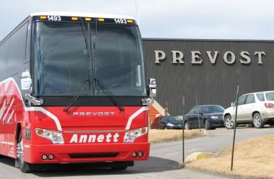 Annett Bus Lines at Prevost HQ