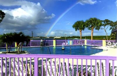 Double Rainbow Over That Beautiful Heated Pool