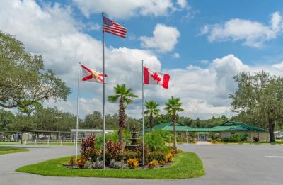 Red Oaks RV Resort Flying Flags