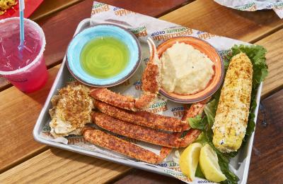 Bairdi Crab Legs & Caribbean Street Corn