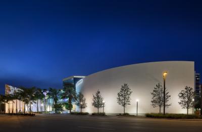 NSU Museum of Art Fort Lauderdale- Night Time view