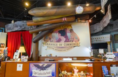 World's Largest Cigar Box Welcome Desk