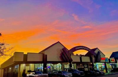 Beautiful Florida sunset over World Famous Kissimmee Muscle 24 Hour Gym