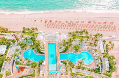 The Diplomat Beach Resort's Beachfront Backyard and Pool Decks
