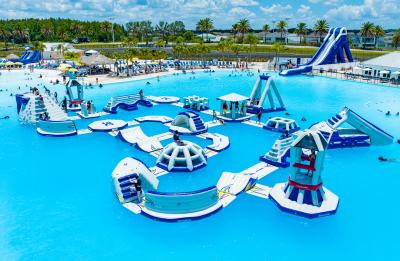 Epperson Lagoon's Water Obstacle Course and Slide