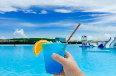 Enjoy tropical drinks with a beautiful view