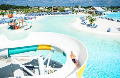 Endless thrills on the water slide!