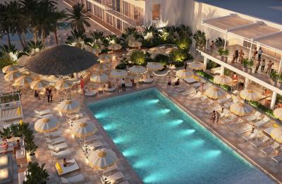 Newport Beachside Hotel pool view