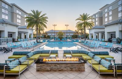 Resort-style pool area