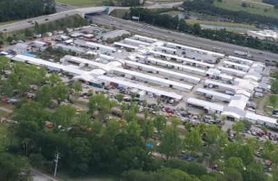 Aerial view of the Daytona Flea & Farmer's Market