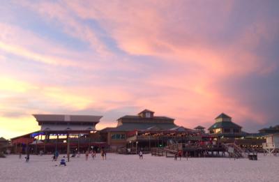 Sunset at The Boardwalk on Okaloosa Island