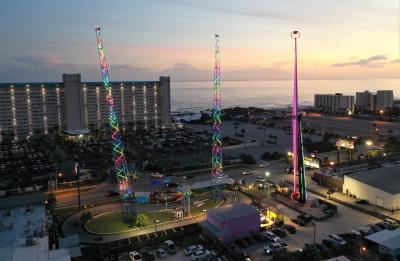 The Panama City Beach Slingshot and Vomatron feature breathtaking views of Panama City Beach!