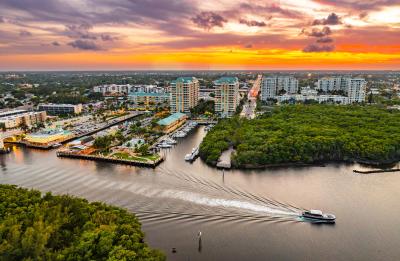 Boynton Harbor Marina at Sunset