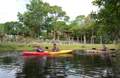 Kayak around Africa animal habitats