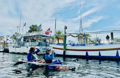Clear Kayaking the historic Tarpon Springs Sponge Docks