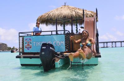 Make a splash out at Crab Island with Tiki Pub Destin!