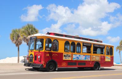 South Beach making a stop along S Gulfview Blvd.