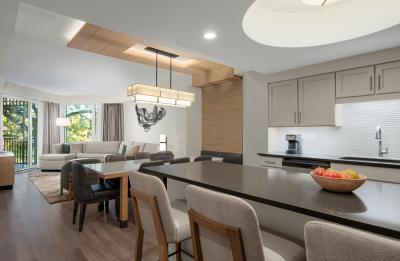Enjoy your spacious three-bedroom villa, complete with kitchen, living and dining areas.