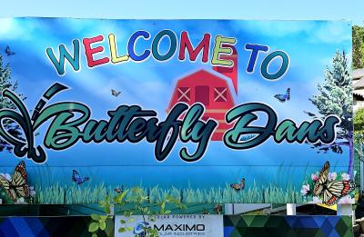 Butterfly Dans Entrance Welcome Sign