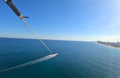 Aerial view of South Florida from a Sea Rocket parasailing flight