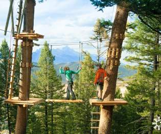 Snow King Views Of Grand Teton National Park At The Treetop Adventure Course