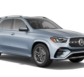 An image of a blue/gray Mercedes-Benz_ GLE SUV