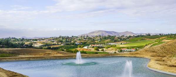 Landscape view of the pond at Mount Palomar