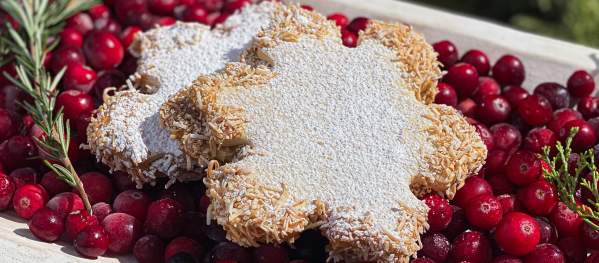 Chilled Holiday Cookie Recipe, Europa Village, Alfajores Snowflake