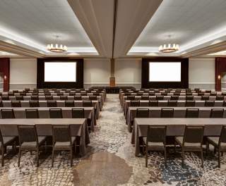 Westin Hotel's elegant Conference Room in beige and brown.