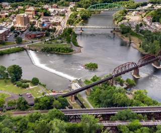Easton aerial of bridge