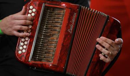 Man playing accordion