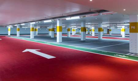 An empty floor in a high-end car park in Birmingham.