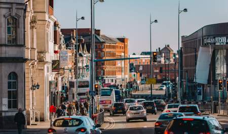 A view down the main road into the heart of Digbeth
