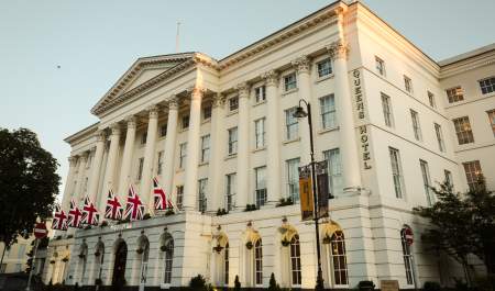 Exterior of Queens Hotel Cheltenham
