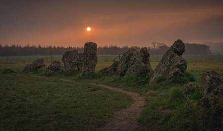 Sunset over the Rollright Stones - James Harwood