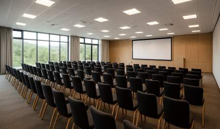 A conference room in devon with countryside views