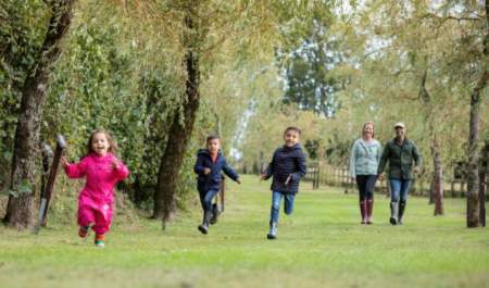 children running at the sanctuary