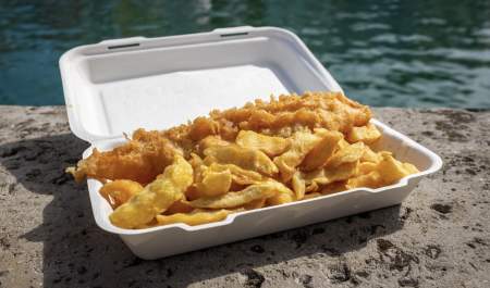 fish and chips by the sea
