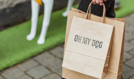 Someone carrying shopping bags from Oh My Dog in Beverley