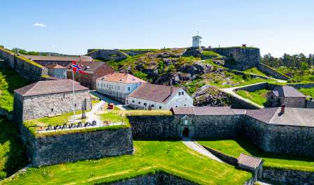Fredriksten festning i Halden, langs Borgleden.
