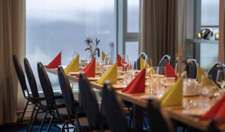 Dekket bord på Utsikten Hotell Kvinesdal
