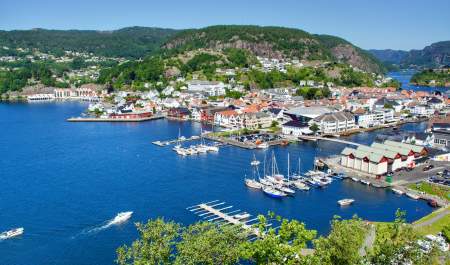 Oversikt Sentrum Flekkefjord