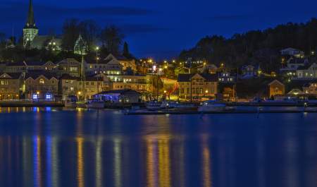Grimstad by night