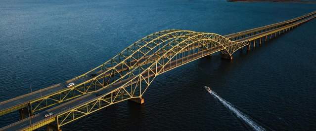 aerial of bridge